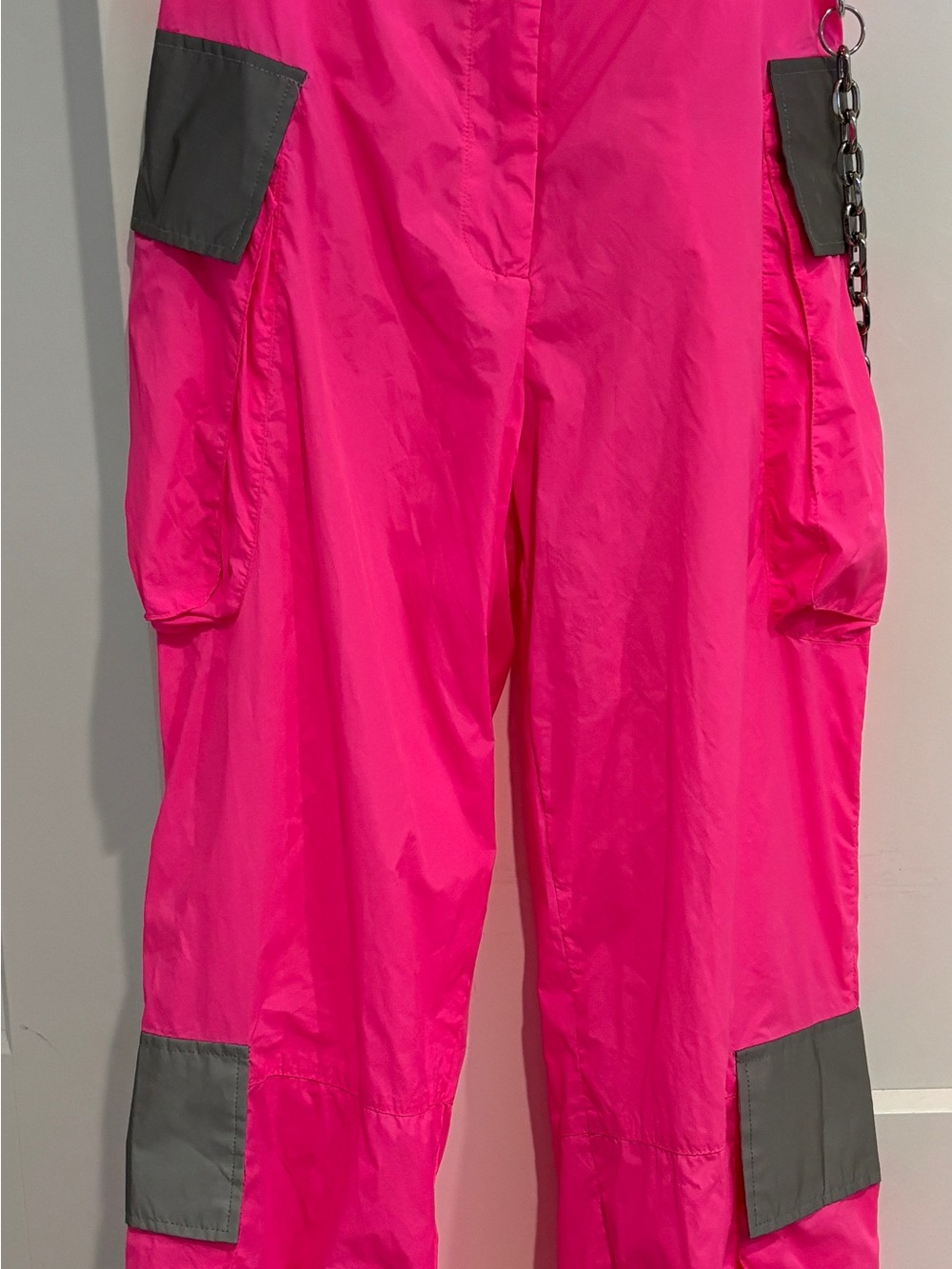 Jaded London Hot Pink Cargo Parachute Pants. Size 4